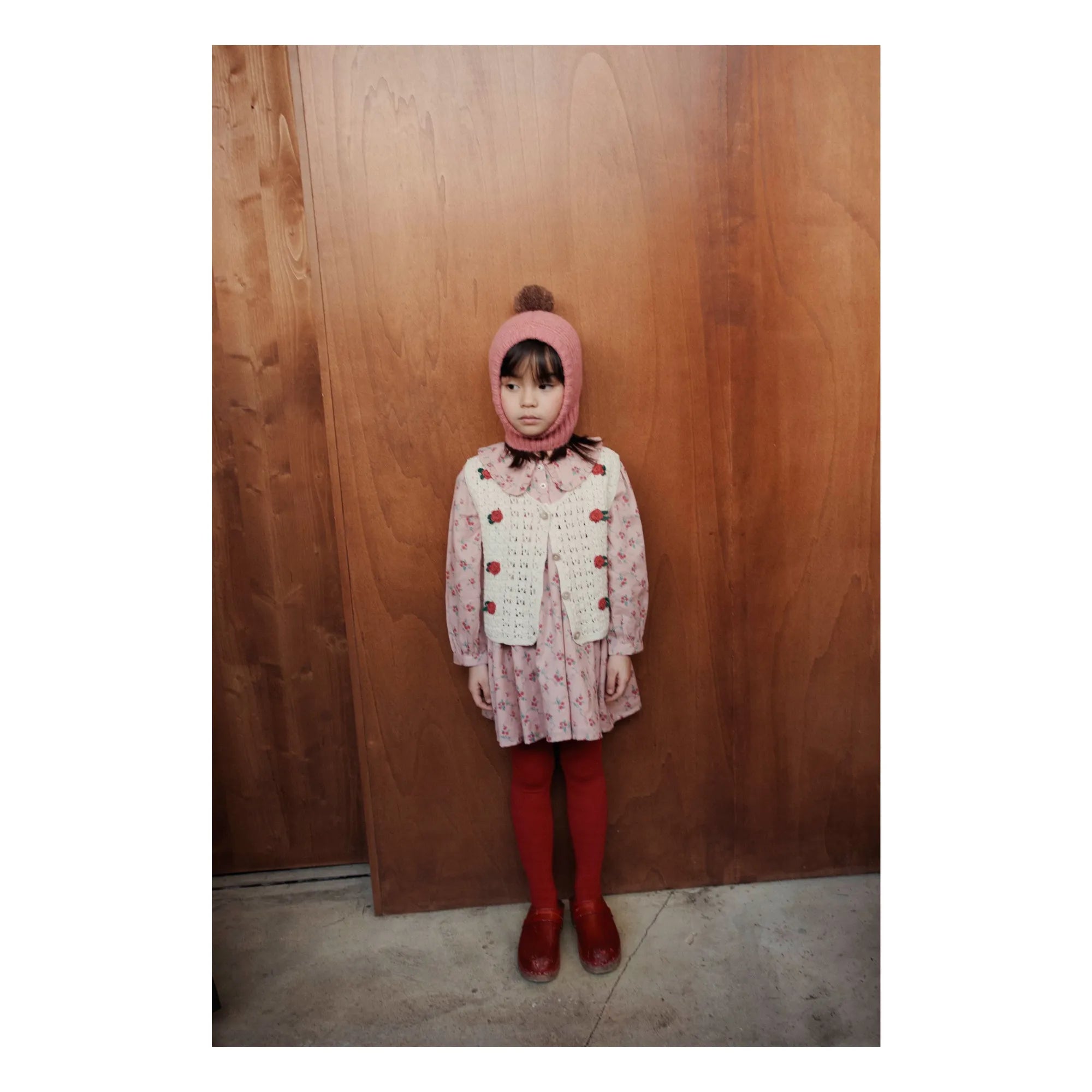 Emile et Ida - Floral Claudine Collar Dress | Pink