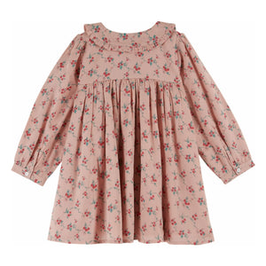 Emile et Ida - Floral Claudine Collar Dress | Pink