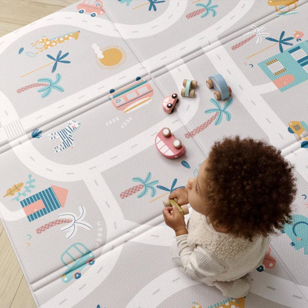FOLDiMATS Playmat 130x190cm - Tropic Trails Lumi-Play Mats-Tropic Trails Lumi-130x190cm | Natural Baby Shower