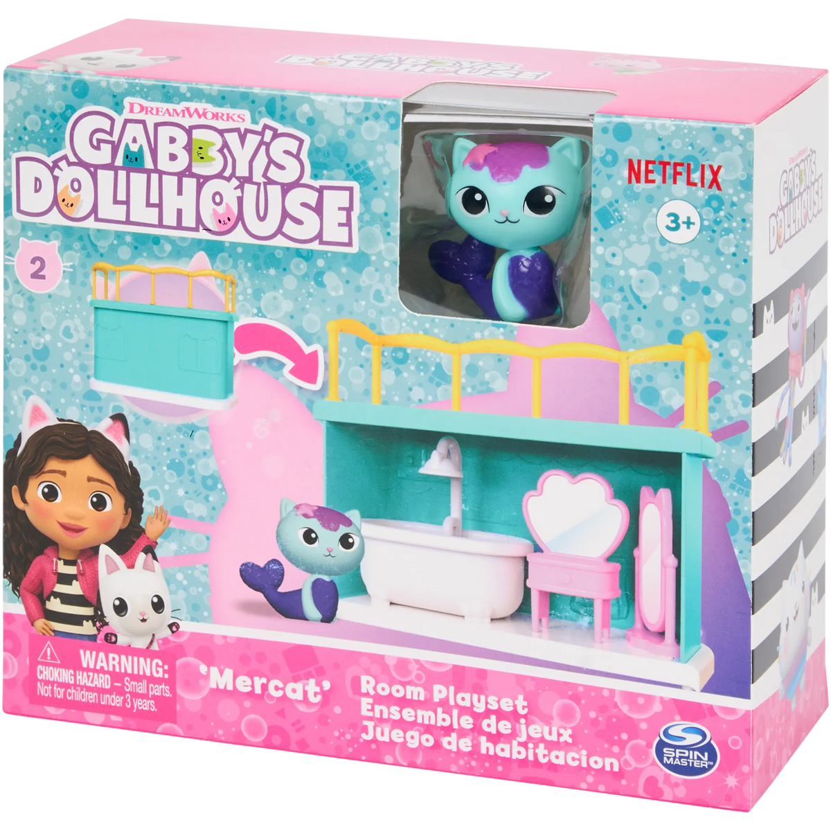 Gabby's Dollhouse - Bathroom Adventures with Mercat Playset