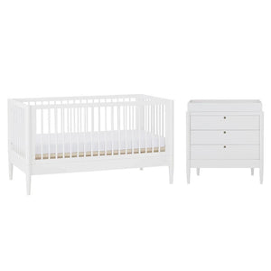 Gaia Baby Eos Cot & Dresser Set-Nursery Sets-All White- | Natural Baby Shower