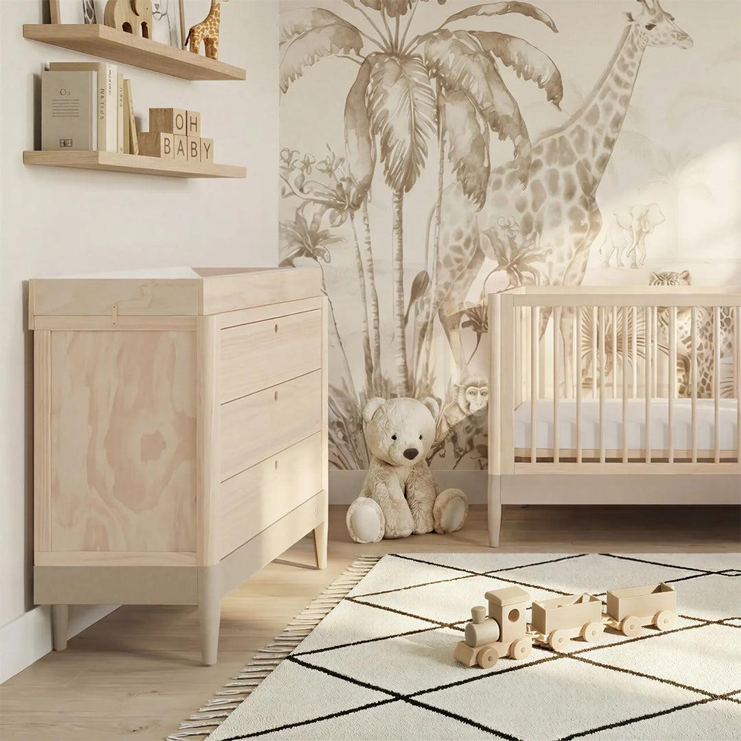 Gaia Baby Eos Cot & Dresser Set-Nursery Sets-Desert Sage/Natural Ash- | Natural Baby Shower