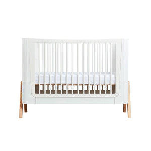 Gaia Baby Hera Cot Bed + Dresser + Wardrobe Three Piece Bundle - Scandi-White + Natural-Nursery Sets- | Natural Baby Shower