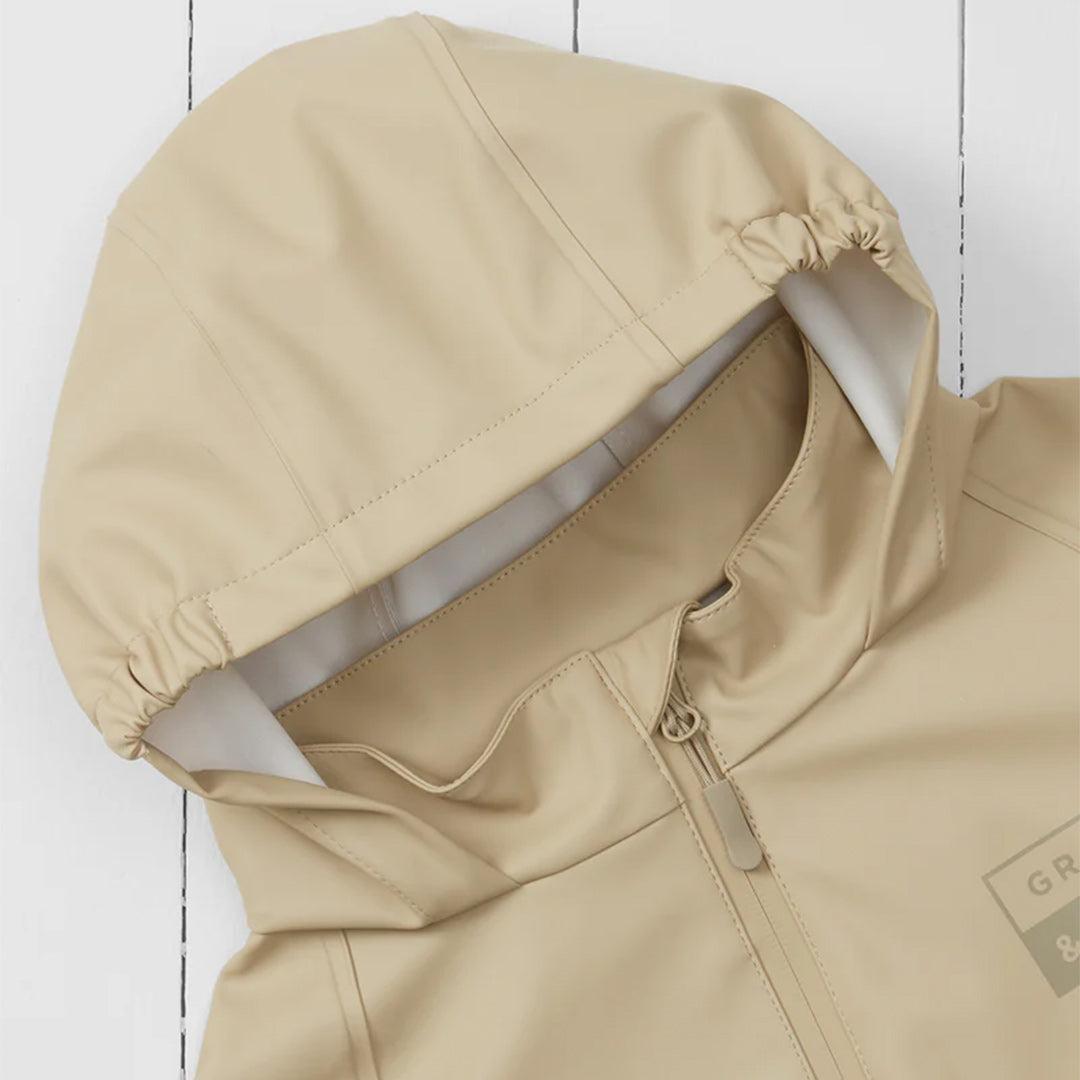 Grass & Air Puddle Suit - Stone-Rainsuits + Sets-Stone-9-12m | Natural Baby Shower