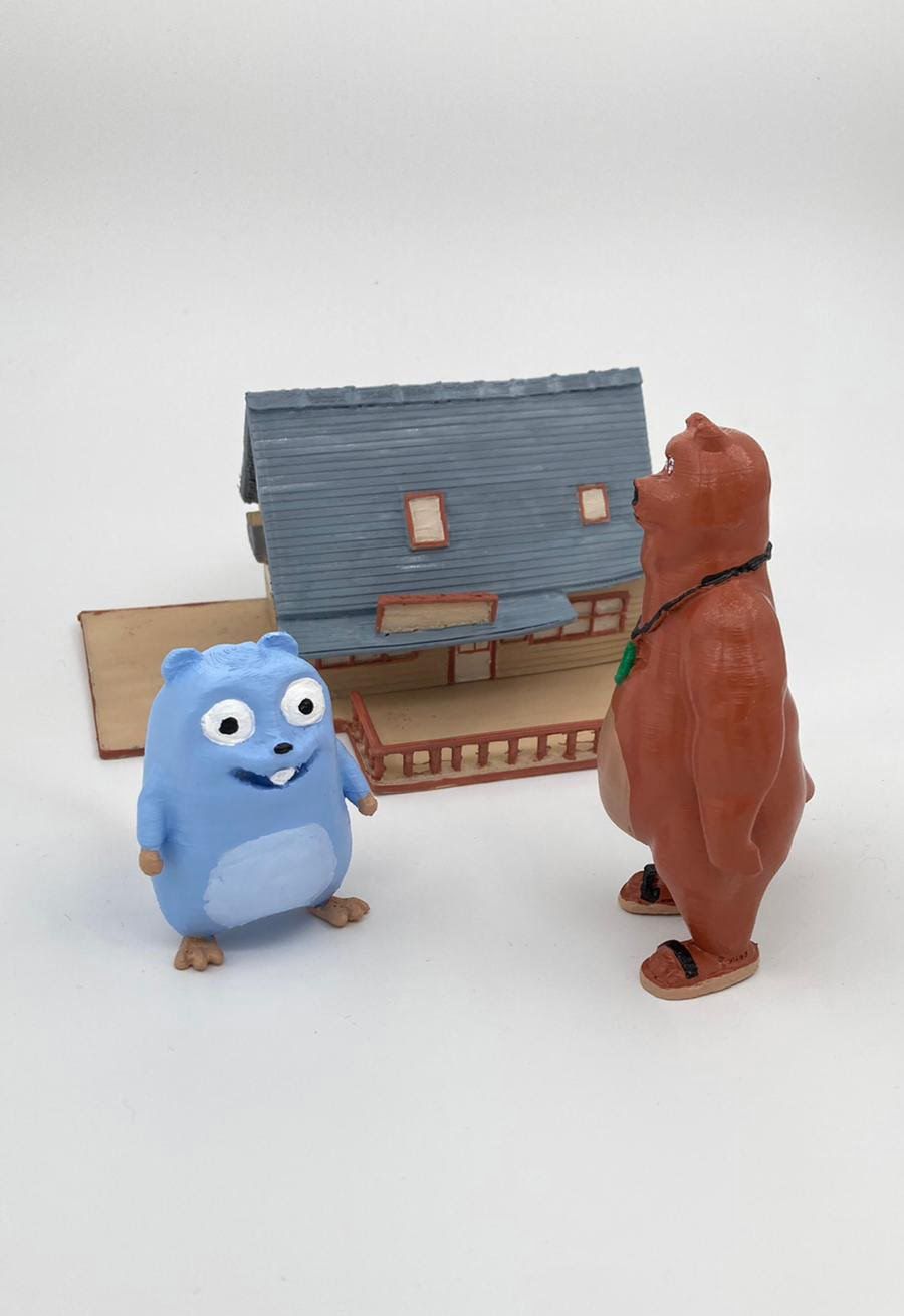 Grizzy and the Lemmings Figure Toys - Grizzy (Brown)