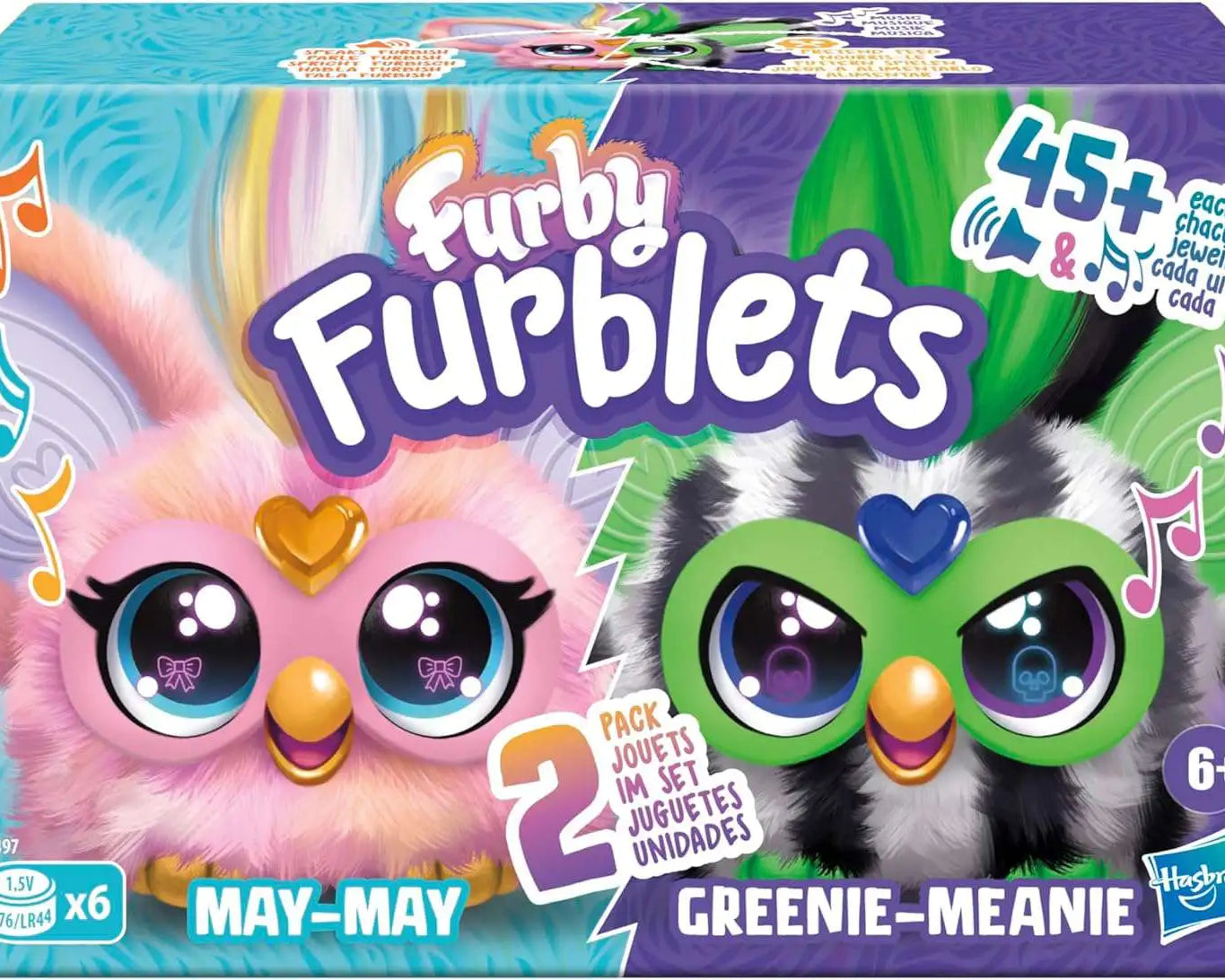 Hasbro - Mini Furby Furblets May-May and Greenie-Meanie 2-Pack Toys