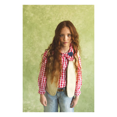 Fille Garçon - Hold Ya Horses Nappa Leather Sleeveless Jacket | Cream