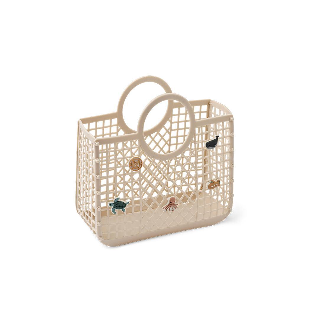 Liewood Samantha Basket With Charms - Sandy-Storage Baskets-Sandy- | Natural Baby Shower