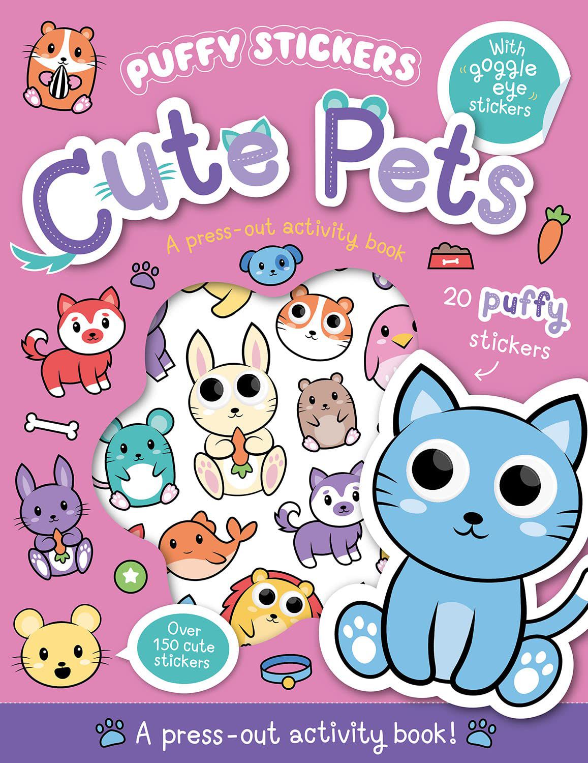 Imagine That - English Puffy Sticker Cute Pets Book