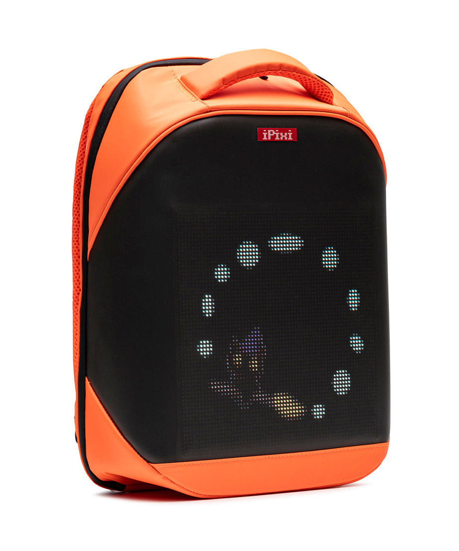 iPixi – Medium Size Orange Backpack with LED Screen