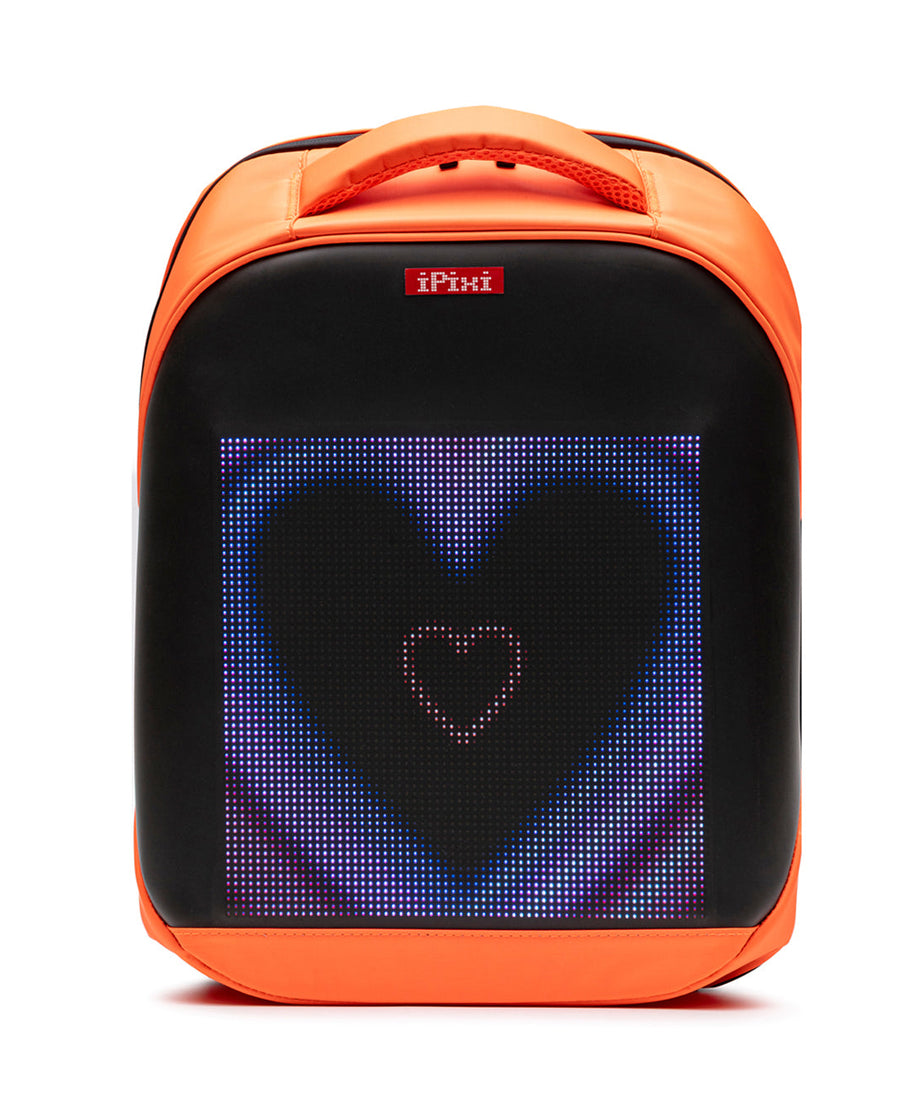 iPixi – Medium Size Orange Backpack with LED Screen