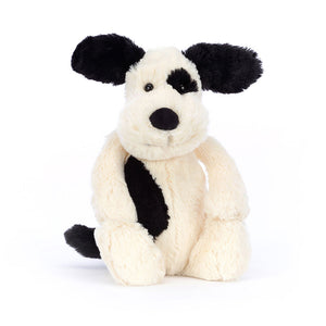 Jellycat - Bashful Black & Cream Puppy Dog Plush Toy 31 cm