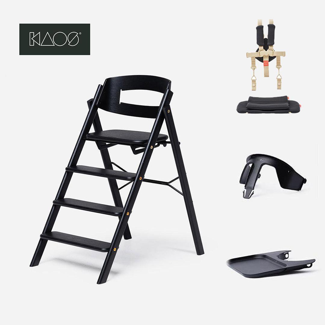 KAOS KLAPP® Highchair + Baby Set-Highchairs-Black/Oak- | Natural Baby Shower