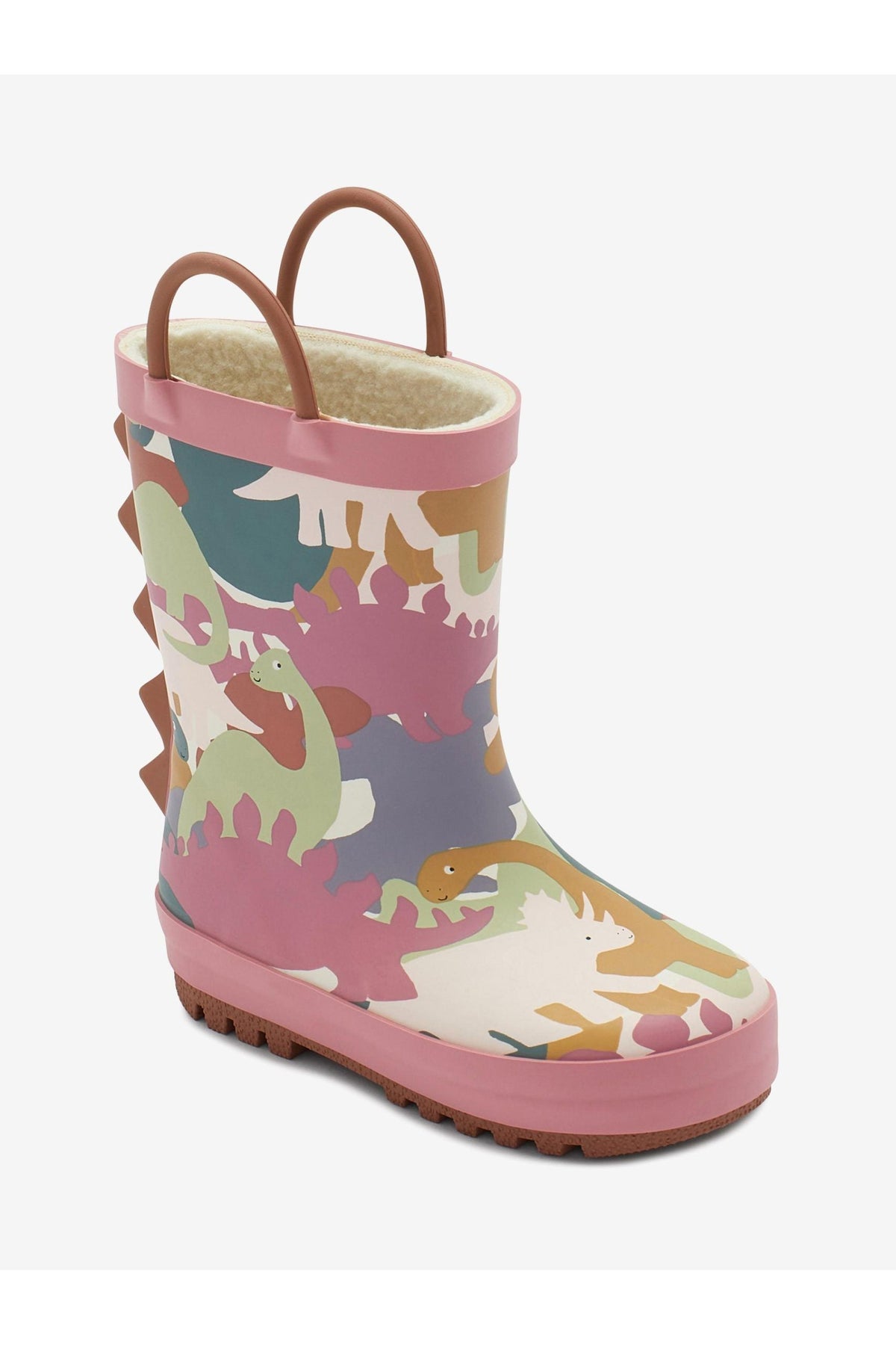 KidyLove - Dinosaur Patterned Children's Winter and Rain Boots with Handles - 24 