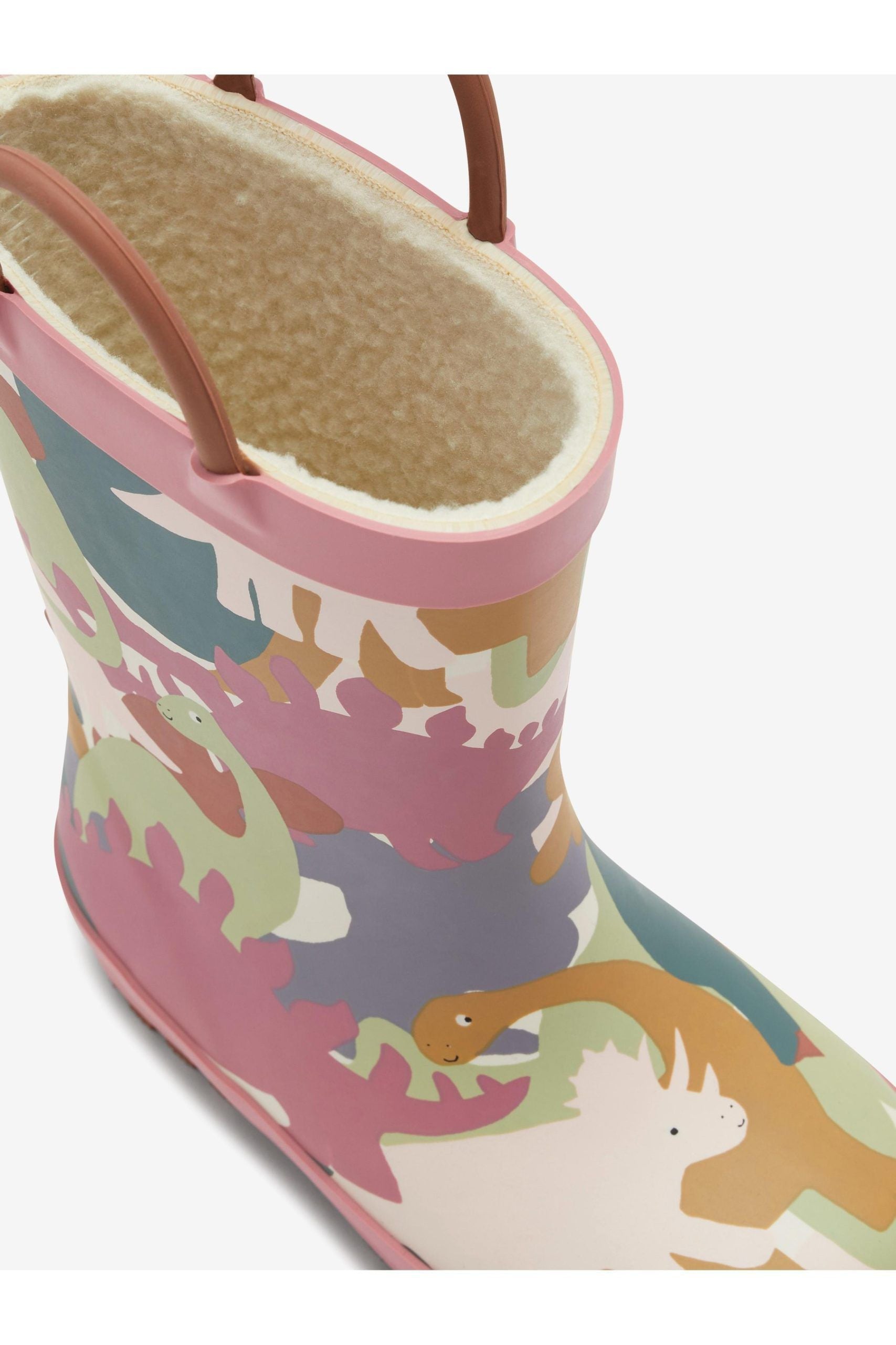 KidyLove - Dinosaur Patterned Children's Winter and Rain Boots with Handles - 26.5 