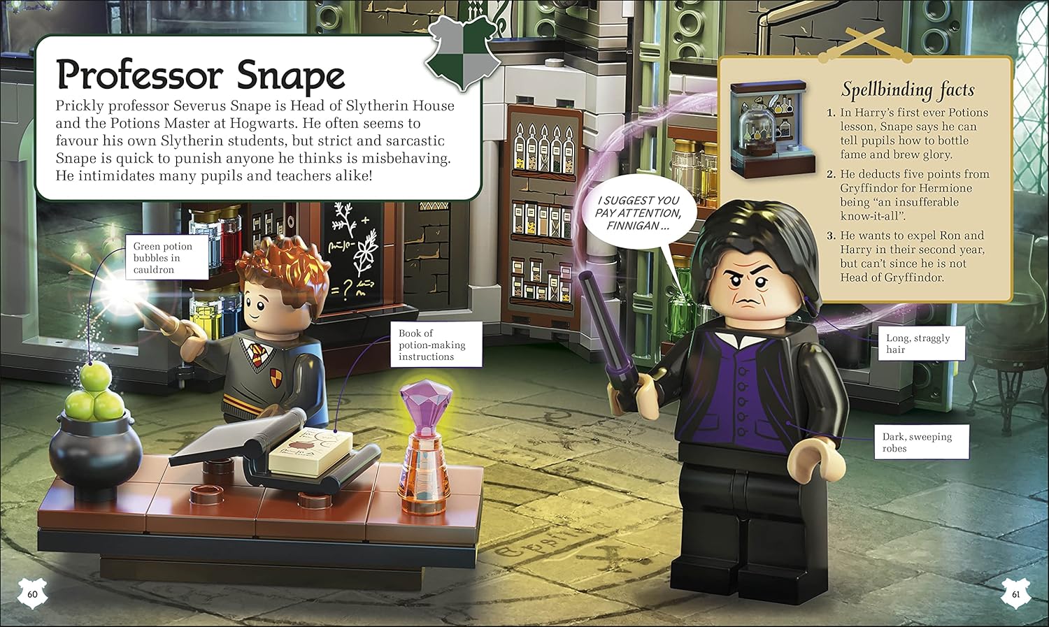Lego - LEGO Harry Potter Hogwarts Houses Figurine Toy with Figure English Activity and Story Book