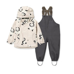 Liewood Manu Rainwear Set - Panda / Sandy-Clothing Sets-Panda / Sandy-80 | Natural Baby Shower