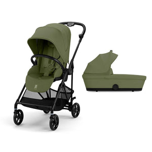 CYBEX Melio Carbon Pushchair - Moss Green-Strollers-Moss Green-With Cot | Natural Baby Shower