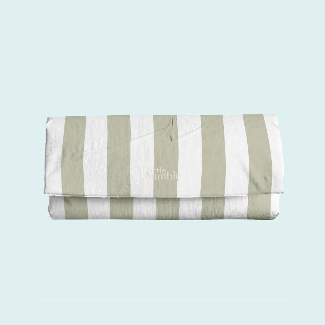 The Little Bumble Co. Travel Changing Mat - Green Stripe-Travel Changing Mats-Green Stripe-one size | Natural Baby Shower