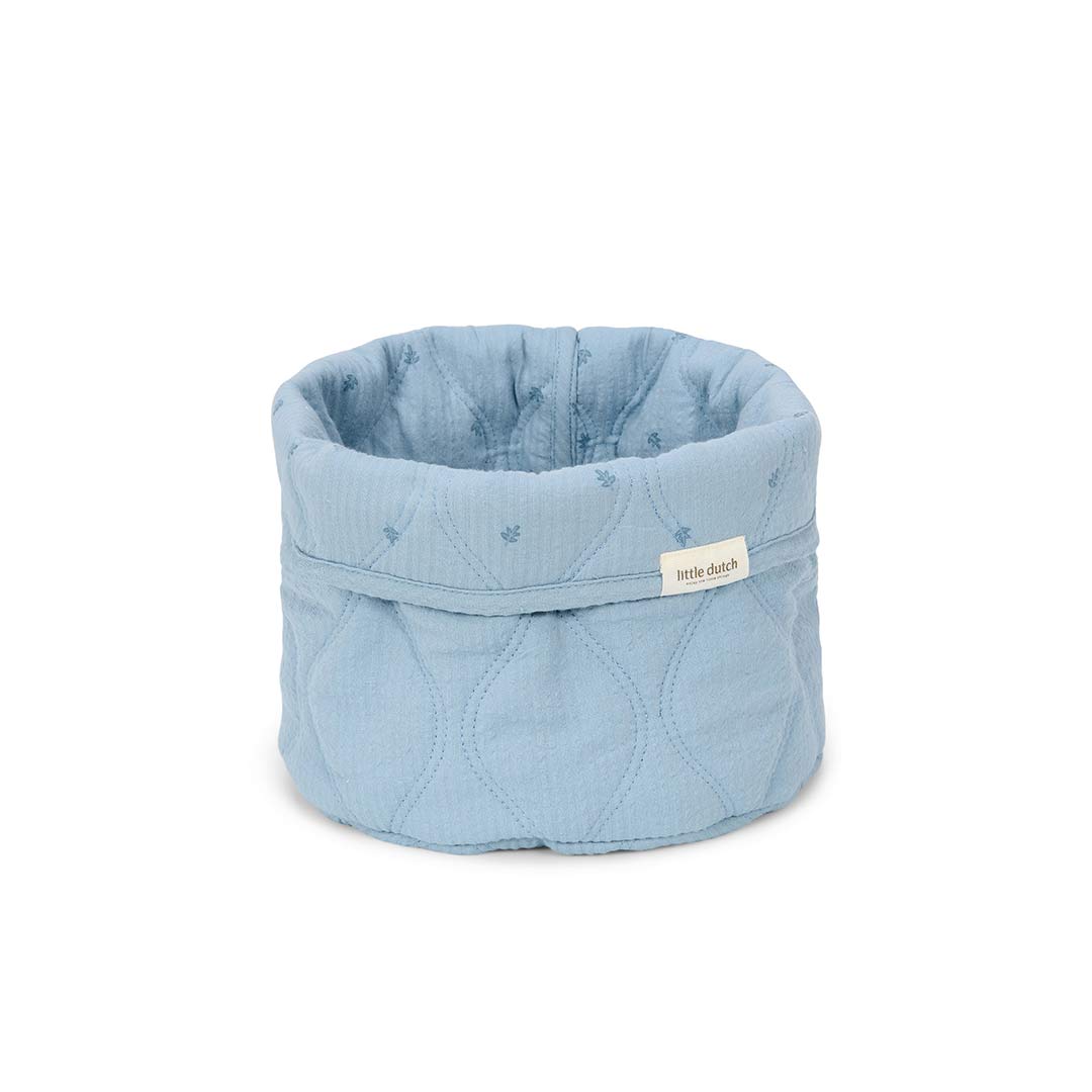 Little Dutch Storage Basket Small - Pure Denim Blue-Storage Baskets-Pure Denim Blue-Small | Natural Baby Shower