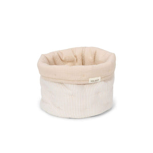 Little Dutch Storage Basket Small - Pure Soft Beige Stripe-Storage Baskets-Pure Soft Beige Stripe-Small | Natural Baby Shower