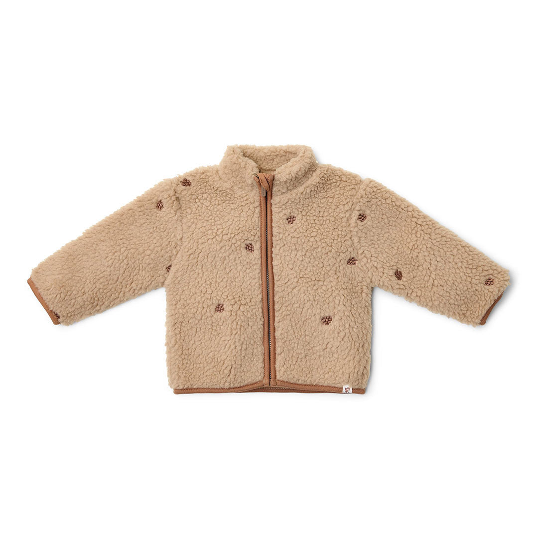 Little Dutch Teddy Cardigan - Taupe-Cardigans-Taupe-6-9m | Natural Baby Shower