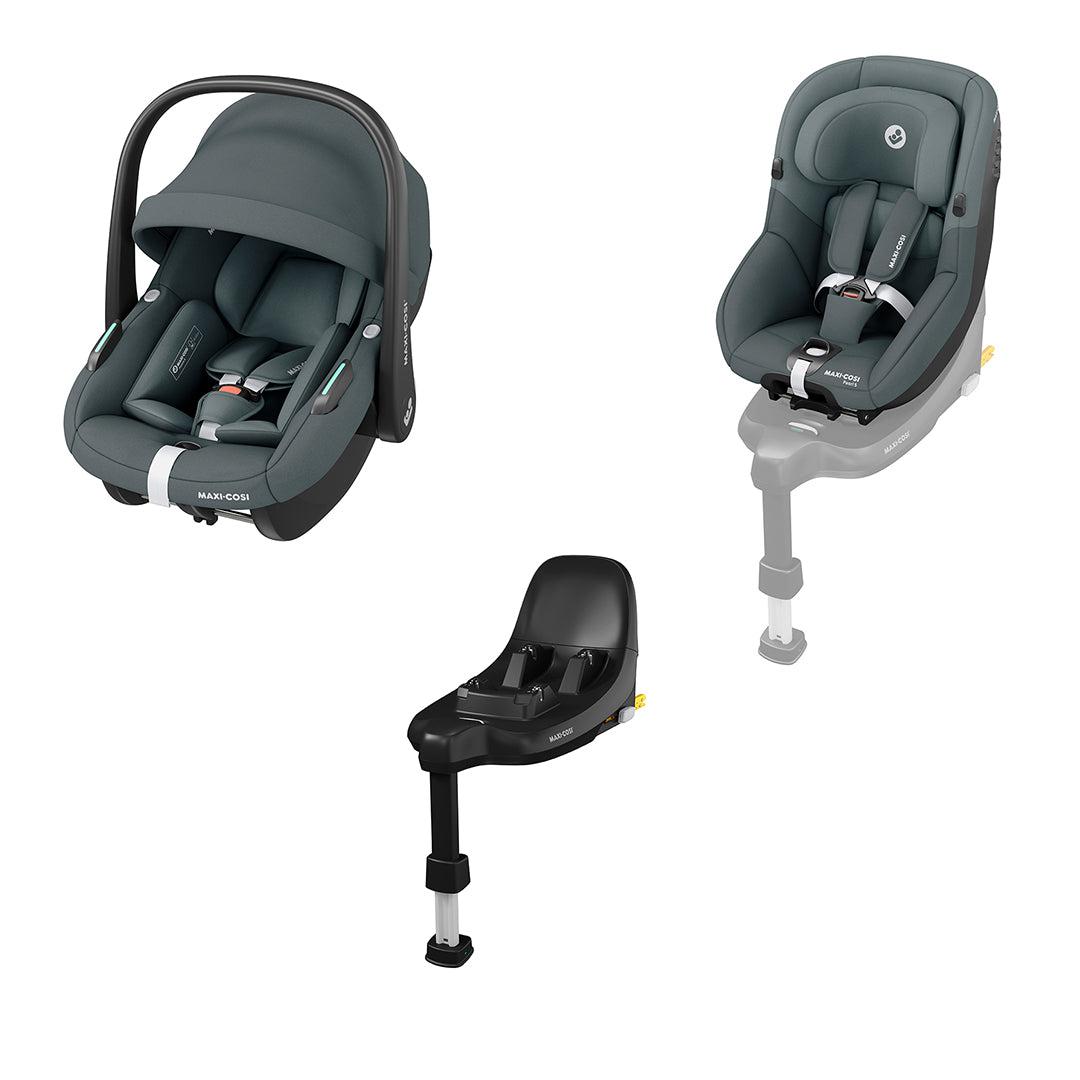 Maxi-Cosi Car Seat S Family Kit - Tonal Graphite-Car Seat Bundles-Tonal Graphite- | Natural Baby Shower
