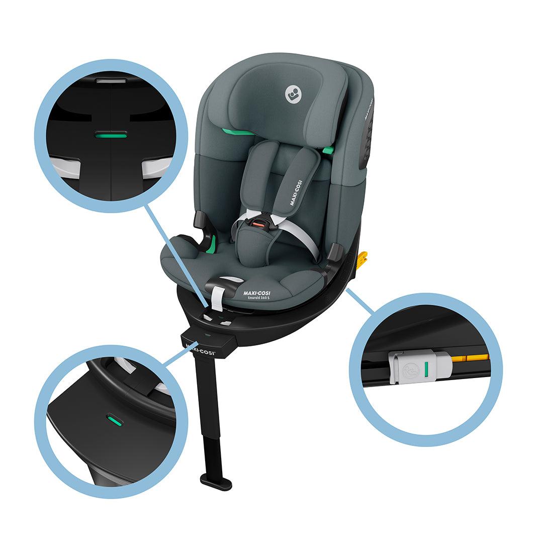 Maxi-Cosi Emerald 360 S Car Seat - Tonal Graphite-Car Seats-Tonal Graphite- | Natural Baby Shower