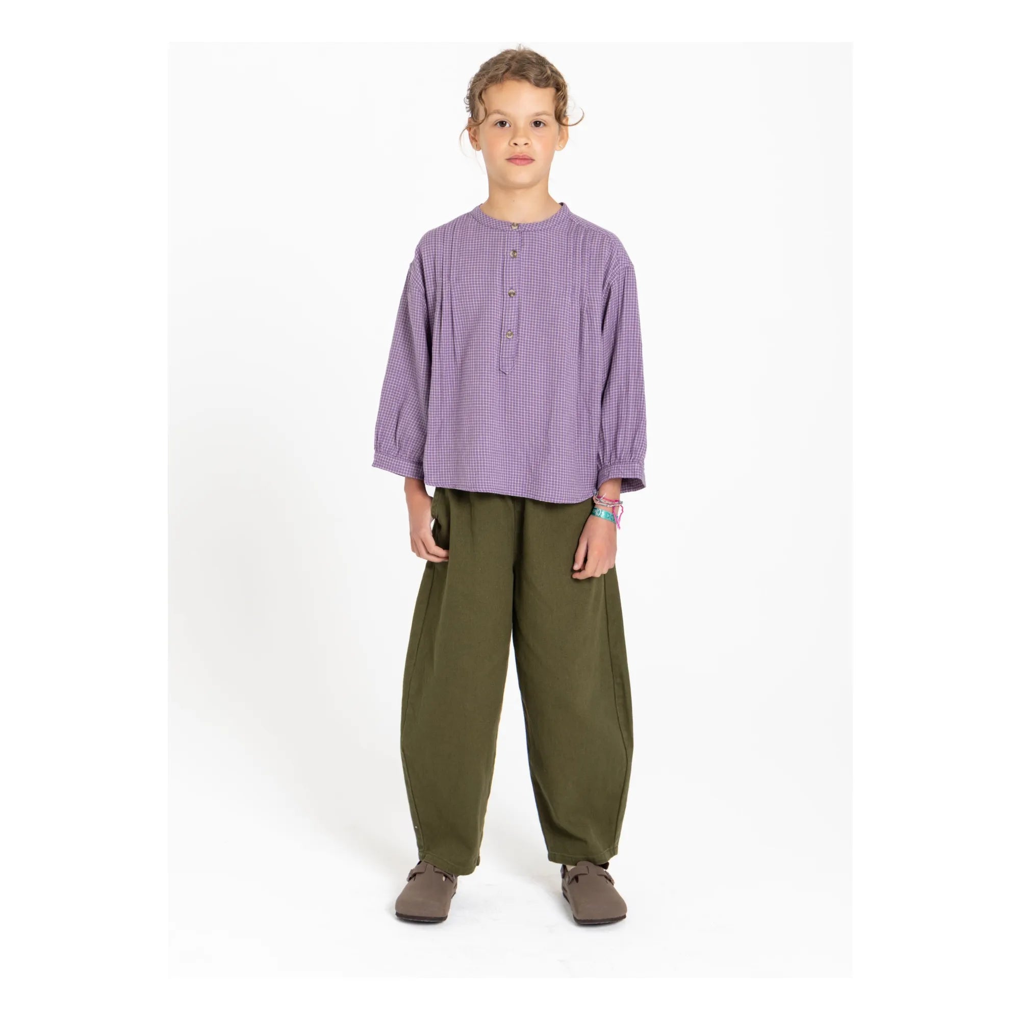 Hundred Pieces - Maxine Checkered Blouse | Lavender