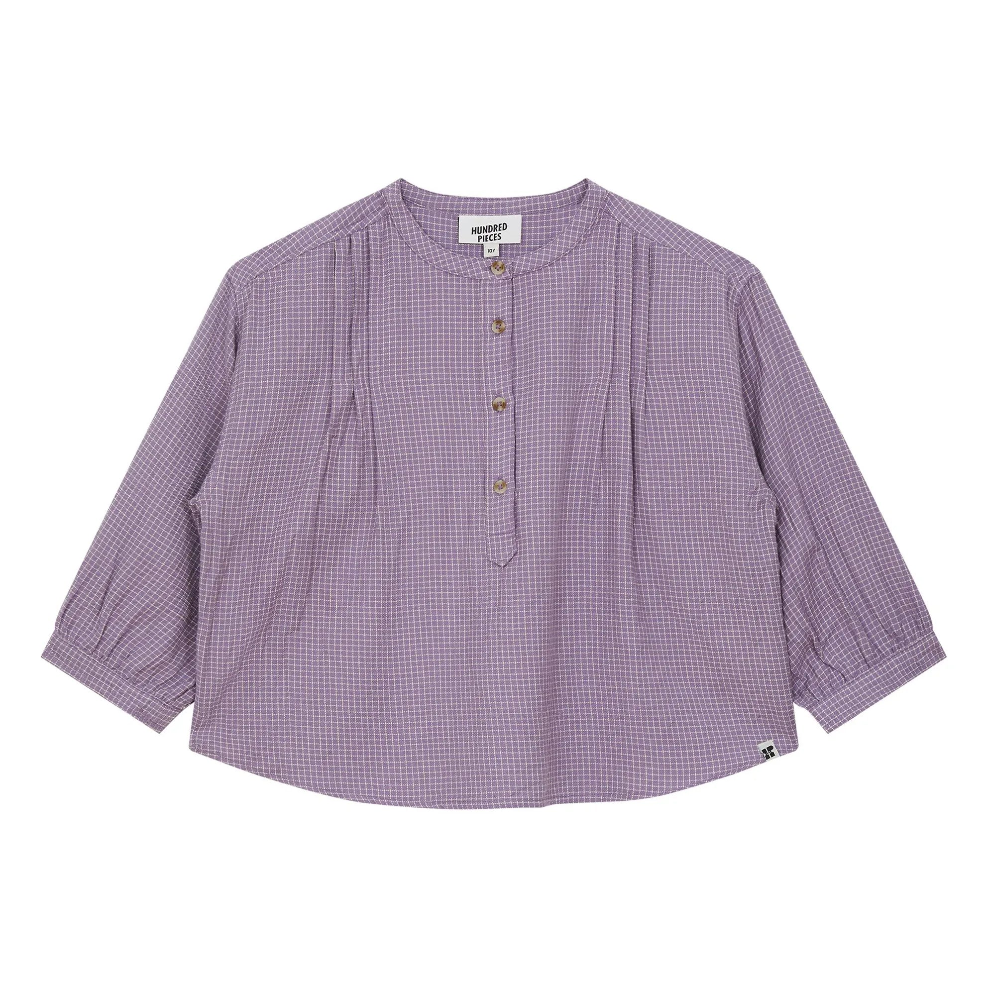 Hundred Pieces - Maxine Checkered Blouse | Lavender