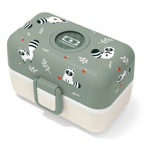 Monbento - MB Tresor Adjustable Kids Bento, 3 Compartments | Green Clay