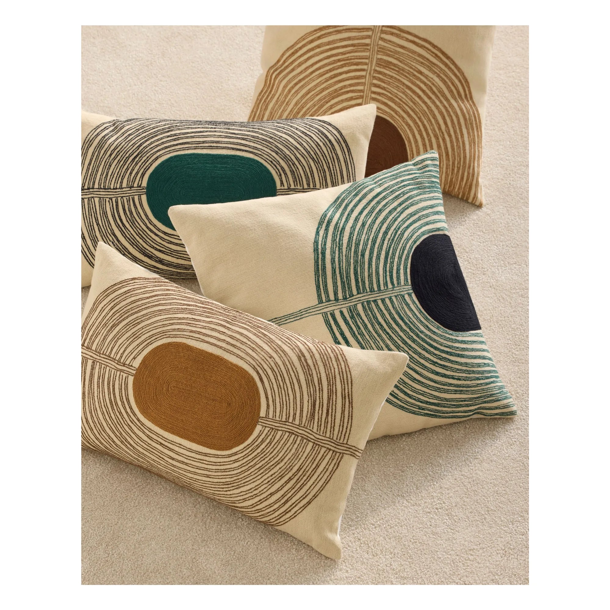 Maison Sarah Lavoine - Mirage Embroidered Pillow | Sarah Blue
