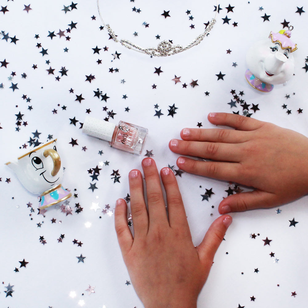 Miss Nella - Pink Glitter Top Coat Peelable Nail Polish