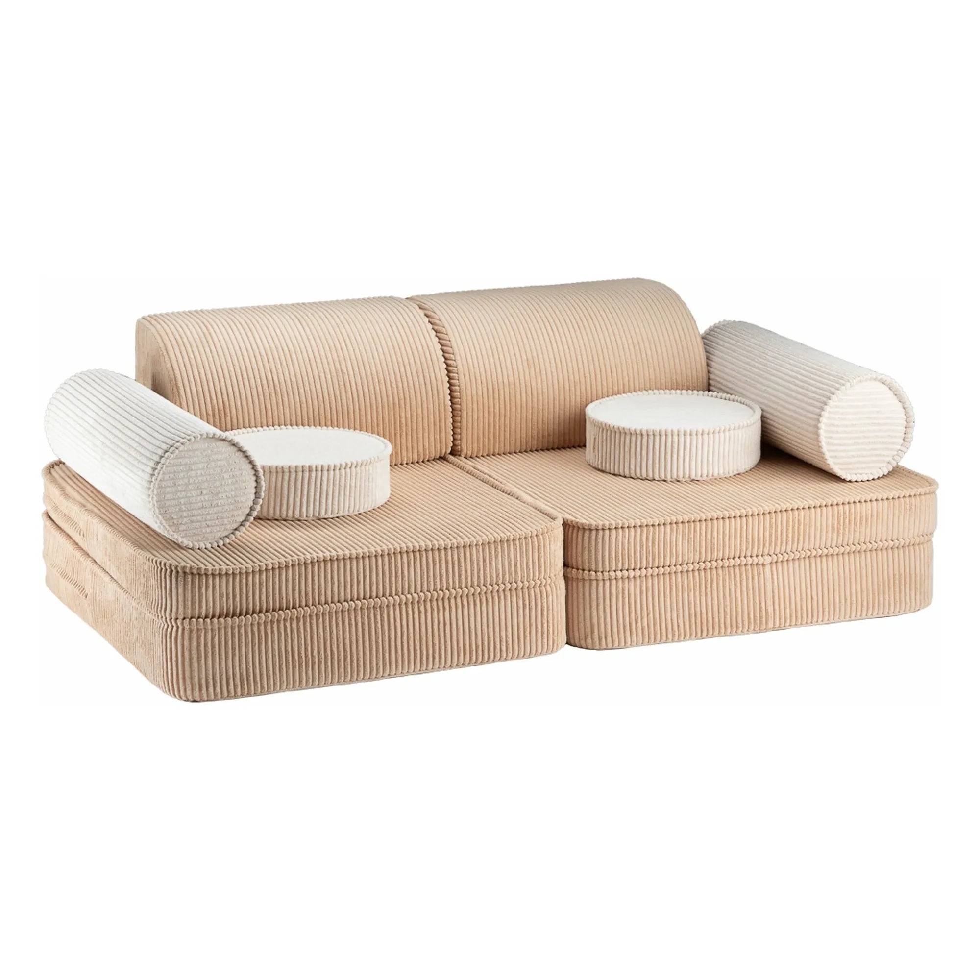 Wigiwama - Modular velvet sofa | Light brown