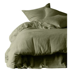 Haomy - Mykonos Cotton Gauze Elastic Fitted Sheet | Khaki