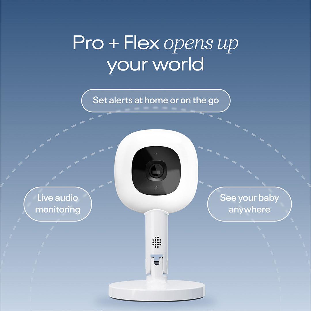Nanit Pro Camera + Flex Stand Duo - White-Baby Monitors-White- | Natural Baby Shower