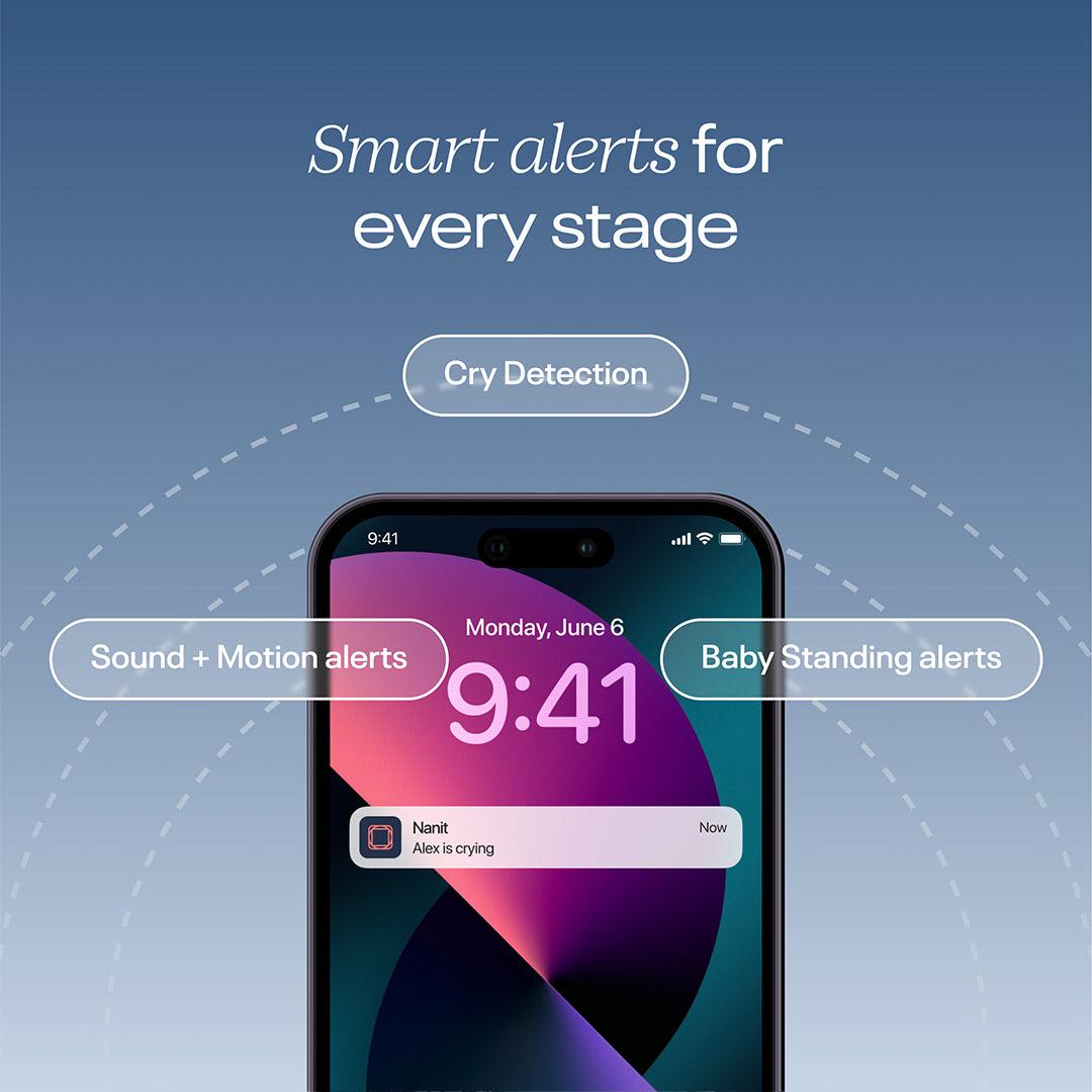 Nanit Pro Baby Monitor + Wall Mount - White-Baby Monitors-White- | Natural Baby Shower