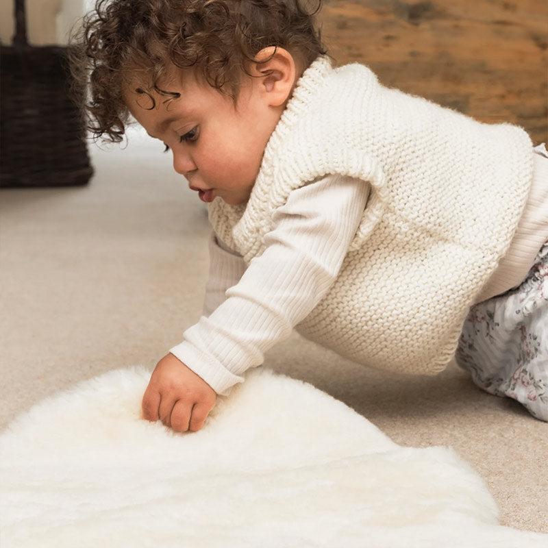 Naturally Sheepskins Baby Sheepskin Rug-Rugs- | Natural Baby Shower