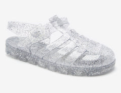 Next - Kids Jelly Glitter Silver Sandals - 28