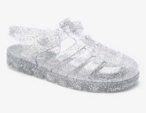 Next - Kids Jelly Glitter Silver Sandals - 28