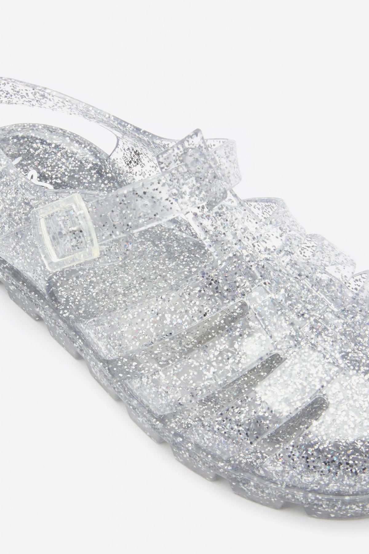 Next - Kids Jelly Glitter Silver Sandals - 29
