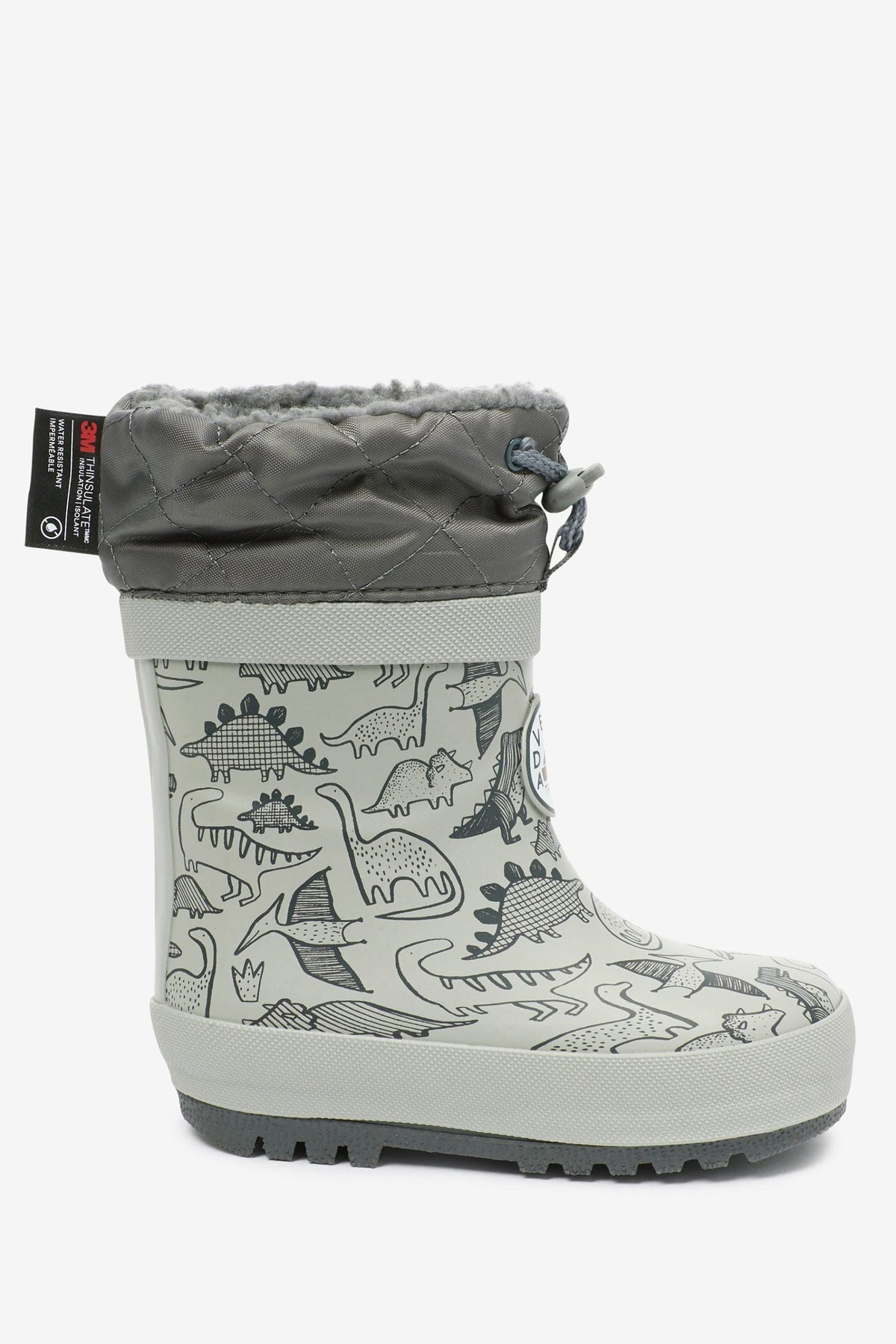 Next - Boy Gray Fur Dinosaur Winter Boots - 29 