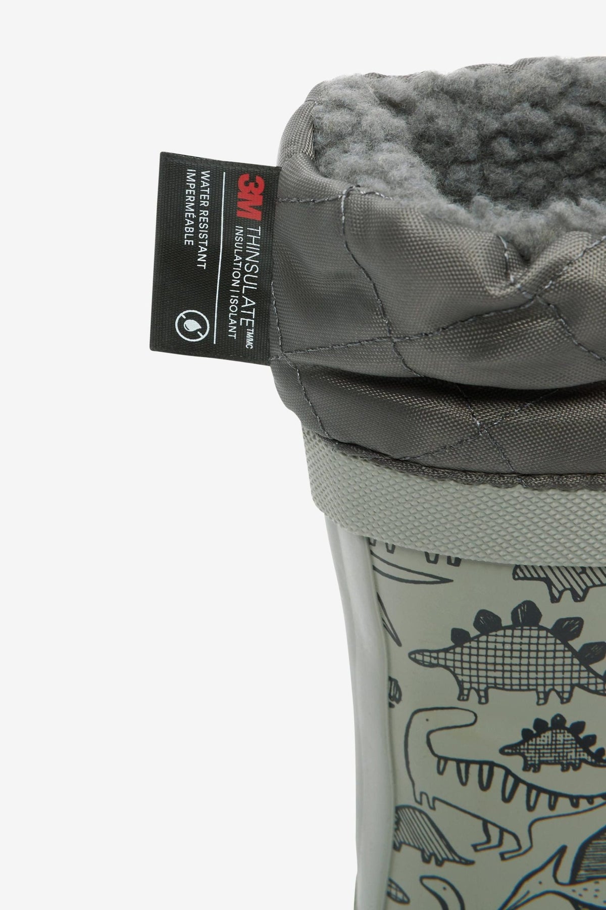 Next - Boy Gray Fur Dinosaur Winter Boots - 33 