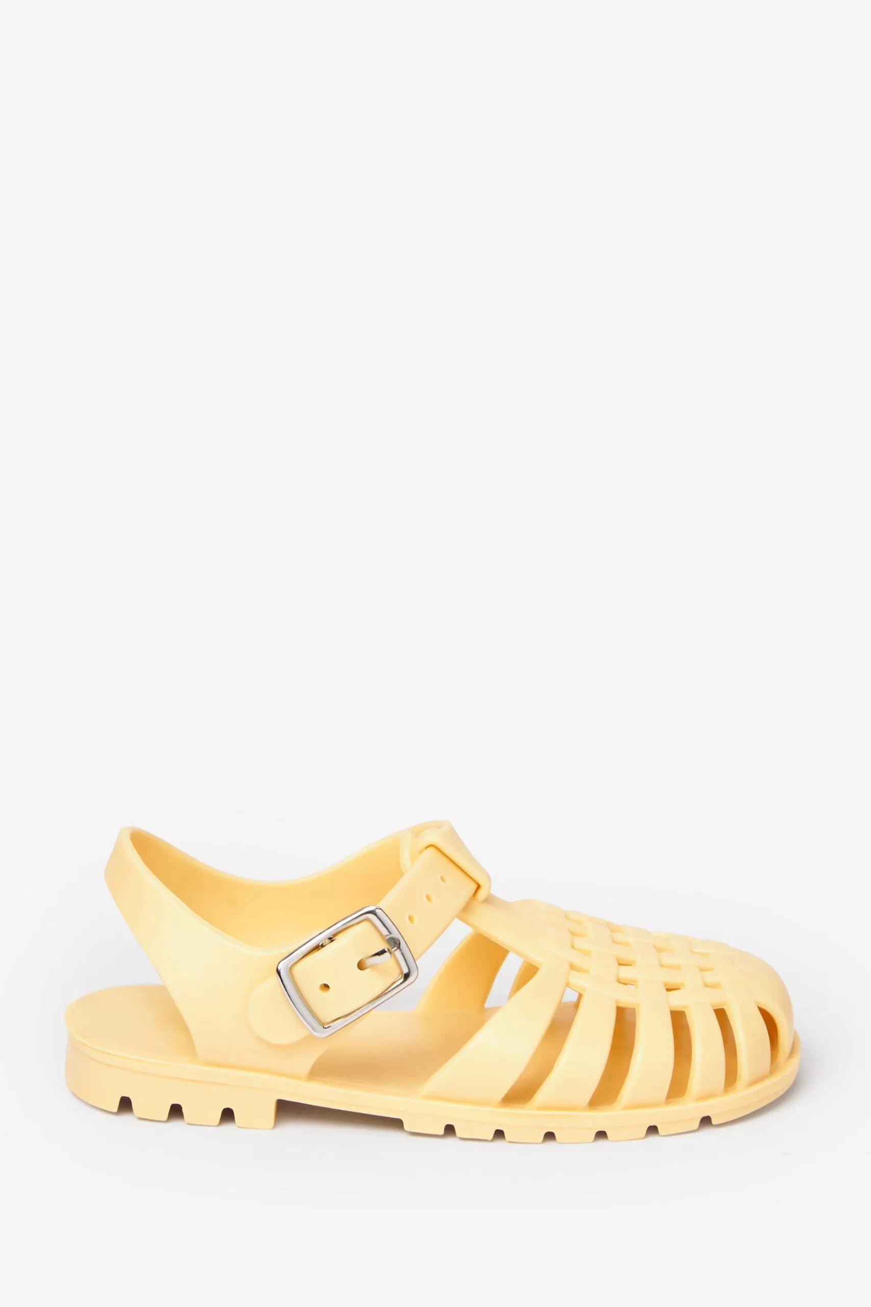 Next - Girls and Boys Jelly Jelly Light Yellow Sandals - 26.5 