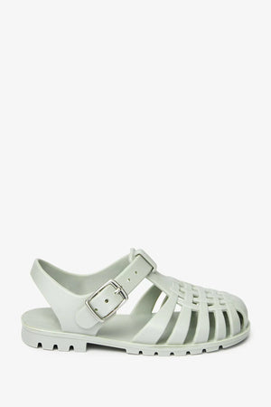 Next - Girls and Boys Jelly Jelly Mint Green Sandals - 34.5 