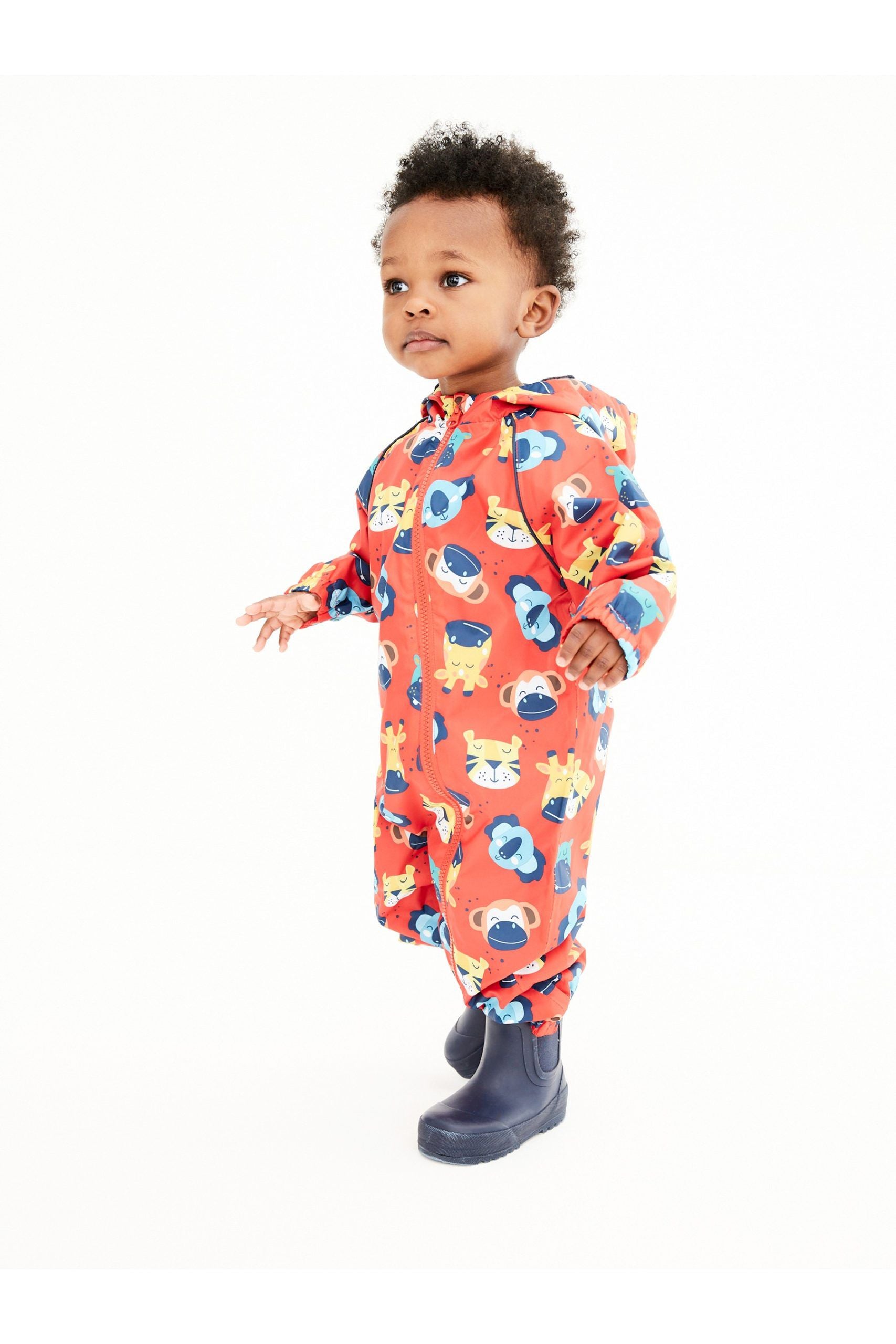 Next - Polar Lined Animal Patterned Children's Raincoat - 5-6 Years 