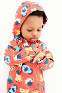 Next - Polar Lined Animal Patterned Children's Raincoat - 6-7 Years 