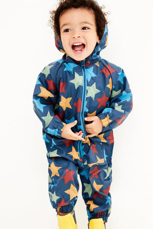 Next - Polar Lined Star Patterned Children's Raincoat - 1.5-2 Years 