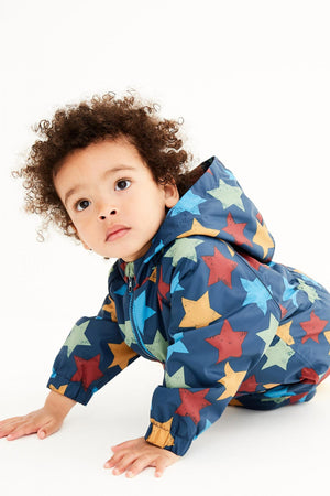 Next - Polar Lined Star Patterned Children's Raincoat - 1.5-2 Years 