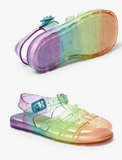Next - Soft Soled Rainbow Kids Jelly Sandals - 25.5 
